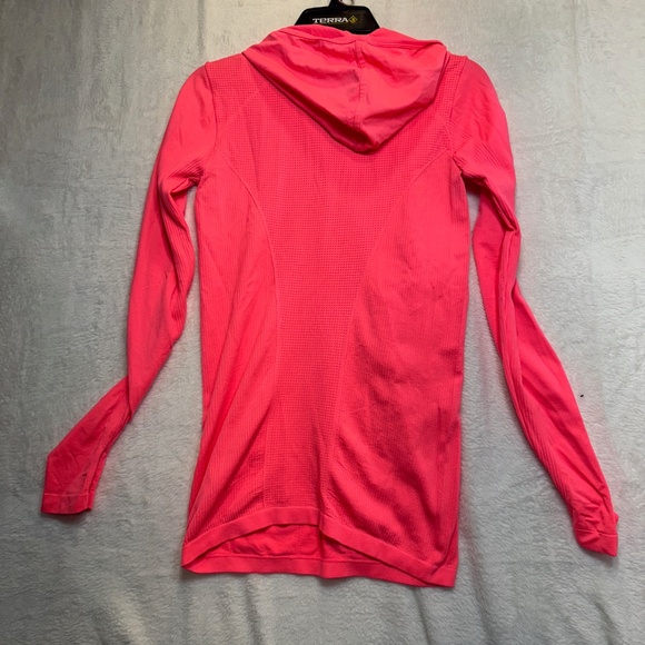 Diadora Hoodie Womens Size Small Coral Lightweight Slim Fit Activewear Running - Picture 7 of 7